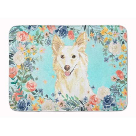 Carolines Treasures White Collie Machine Washable Memory Foam Mat CK3403RUG